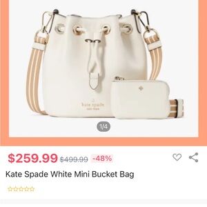 Kate Spade White Mini Bag with Gold Hardware